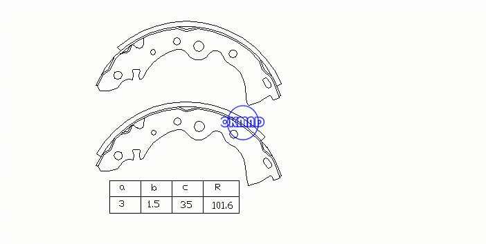 NISSAN PRAIRIE AUSTER STANZA SUNNY BLUEBIRD PRIMERA CAMINO Sapatas de freio de tambor FMSI: 8106-S533 OEM: 44060-51E25 FSB222 K1167 GS8246, OK-BS023
